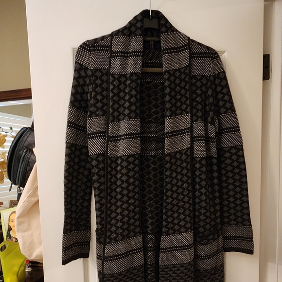 BCBGMaxAzria black and gray long cardigan - Picture 2 of 10